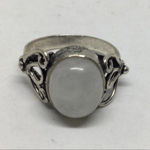 Silver and Moonstone Ring size 8